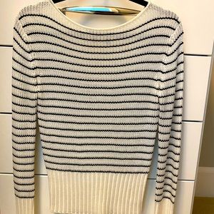 Theory long sleeve striped sweater